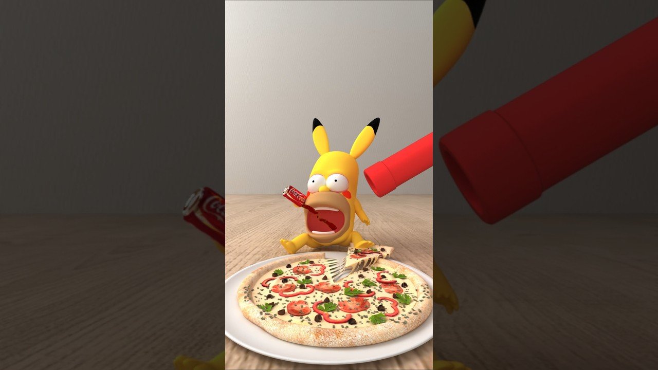 Pizza #animation #funny #memes #cocoti #homerchu #simpson #Pikachu post thumbnail image