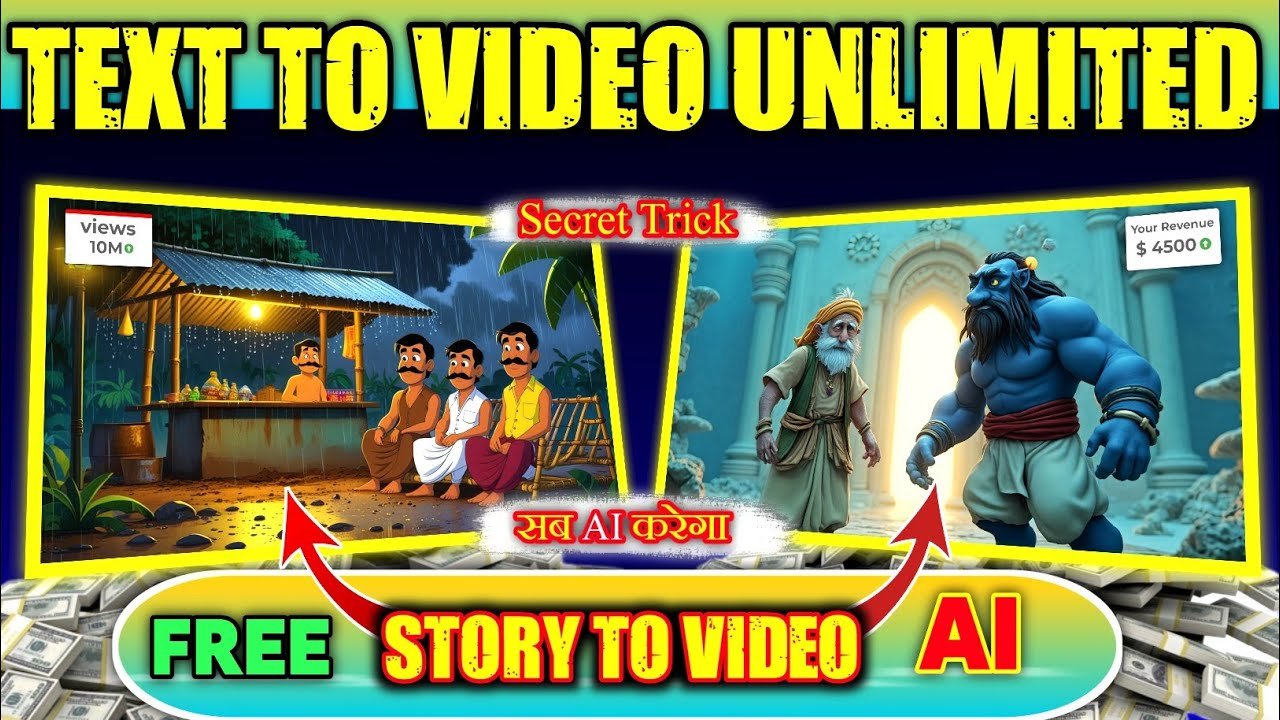 FREE Ai Story To Video Generator | Text To Video Ai | AI Video Kaise Banaye | Copy Paste Channel post thumbnail image