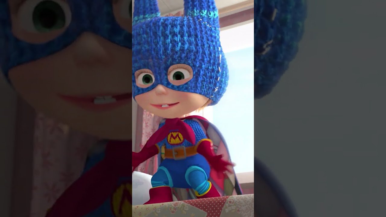 SuperMasha is in a hurry to help @MashaBearRUSSIAN SelfMadeHero Shorts.jpg
